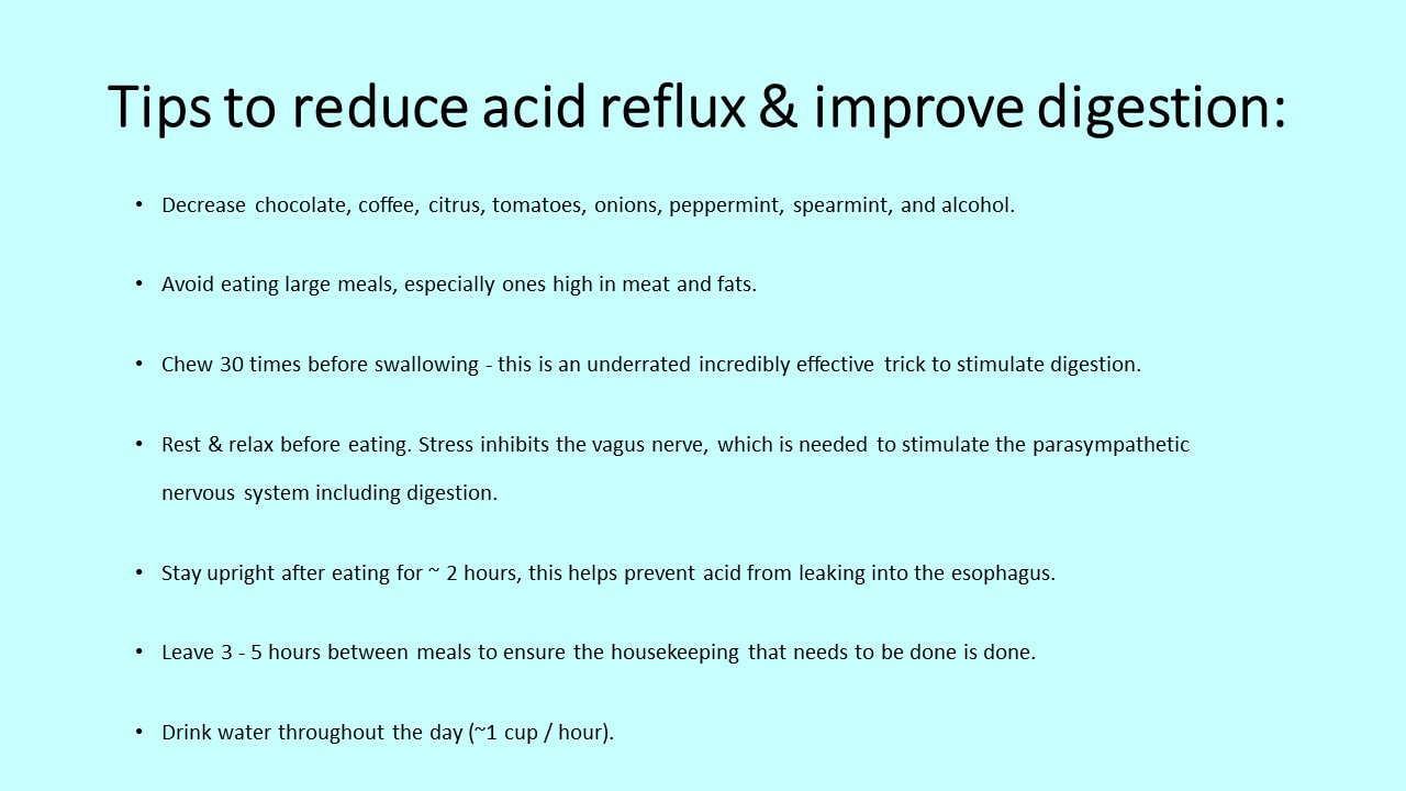 Dr Jennifer Rumanciks tips to reduce acid reflux and improve digestion