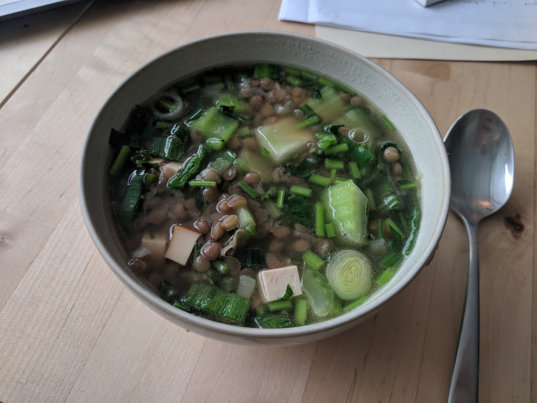 Lentil, Parsley, Smoked Tofu Clear Broth Soup Recipe